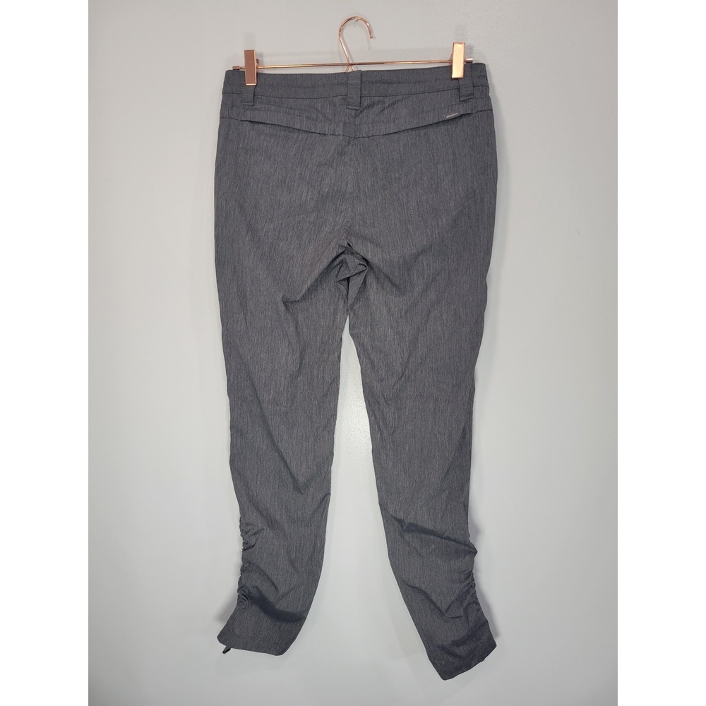 Eddie Bauer Gray Heathered Ruched Ankle Hiking Travel Pants Womens Sz 8 31 - Picture 3 of 7